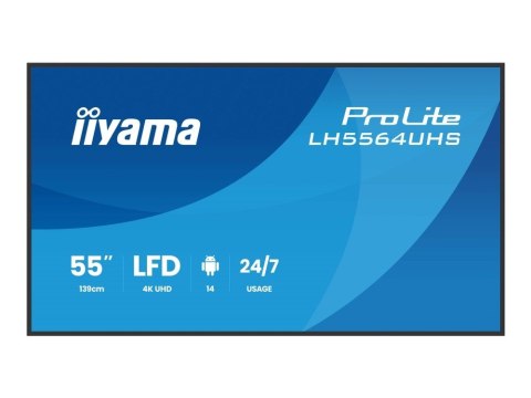 Ekran płaski iiyama LH5564UHS-B1AG 55 IN LCD UHD - Płaski ekran - 139,7 cm