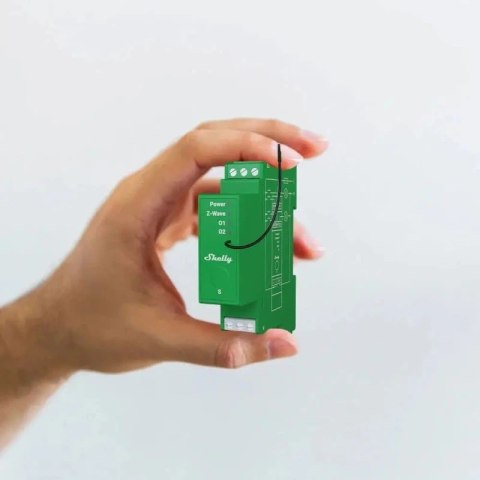 Shelly Wave Pro Dimmer 2PM - Ściemniacz oświetlenia Z-Wave, 2 kanały, bezprzewodowy do LED i halogenów, montaż na szynie DIN