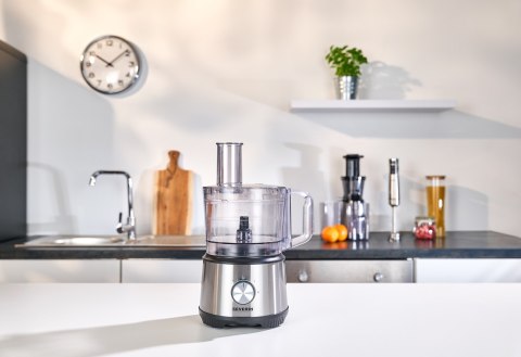 SEVERIN MULTI ROBOT KUCHENNY INOX, SZKLANY MIKSER KIELICHOWY 1,5 L, MŁYNEK 140 ML, POJEMNIK ROBOCZY 1,5 L, MOC 1200W KM3892