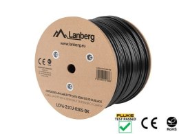 Lanberg LCF6-21CU-0305-BK kabel sieciowy Czarny 305 m Cat6 F/UTP (FTP)
