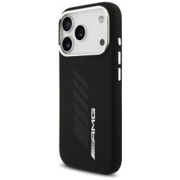 Etui AMG Silicone Oversize Rhombs MagSafe do iPhone 17 Pro czarny