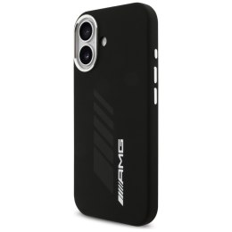 Etui AMG Silicone Oversize Rhombs MagSafe do iPhone 17 czarny