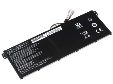 Green Cell baterie dla Acer Aspire E11 ES1-111M ES1-131 E15 ES1-512, Li-Ion, 11.4V, 2100mAh, AC52