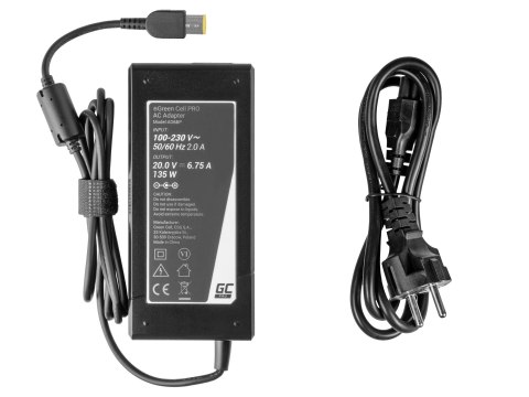 Green Cell ładowarka Lenovo 20V, 6.75A, 135W, AD68P zabezpieczenie przed przegrzaniem