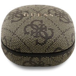 Słuchawki TWS ENC Guess 4G Classic Metal Logo brązowy