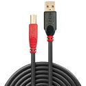 Kabel USB USB 2.0 15 m USB A USB B Czarny, Czerwony