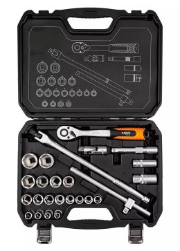 Zestaw kluczy nasadowych10-205, 25, rozmiar 1/2, walizka, NEO TOOLS