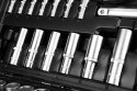 Zestaw kluczy nasadowych10-216, 216 szt, rozmiary 1/2, 1/4, 3/8, walizka, NEO TOOLS
