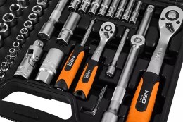 Zestaw narzędzi10-211, 110 szt, rozmiary 1/4 i 1/2, walizka, NEO TOOLS