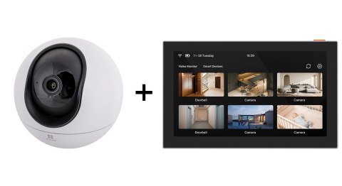 EZVIZ Zestaw Kamera IP H6 3K CS-H6 (5WF,4mm) + Monitor dotykowy SD7