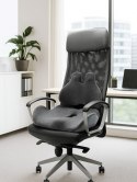 Zestaw poduszka lędźwiowa i poduszka siedziska, ergonomiczna, antracytowy, pianka z efektem pamięci, Powerton
