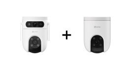 EZVIZ Zestaw Kamera IP do monitoringu H8c 4G 2K + Kamera obrotowa H9C WiFi 2K 2w1 (3MP+3MP)