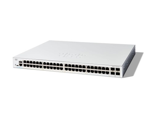 Switch Cisco C1300-48T-4X łącza sieciowe Zarządzany L2/L3 Gigabit Ethernet (10/100/1000) Biały