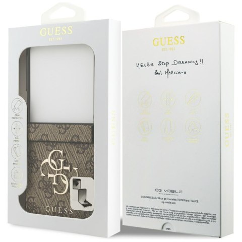 Etui Guess Big 4G Logo Classic Logo do Samsung Galaxy Z Flip7 brązowy