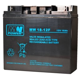 Akumulator MPL MW POWER MW 18-12 kwasowo-ołowiowy AGM bezobsługowy 12 V 18 Ah Czarny