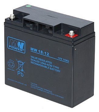 Akumulator MPL MW POWER MW 18-12 kwasowo-ołowiowy AGM bezobsługowy 12 V 18 Ah Czarny