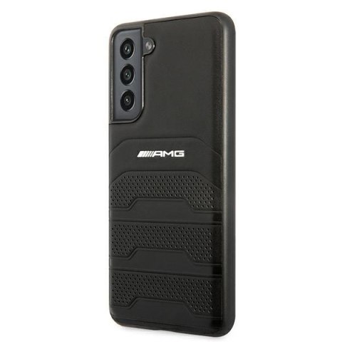 AMG AMHCS21FESGSEBK S21 FE G990 czarny/black hardcase Leather Debossed Lines