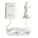 AWEI Ładowarka sam. C-400 9.6A 4xUSB High Speed biały/white