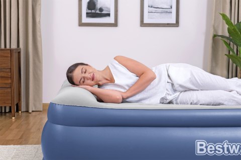 Bestway 67614 / 23 dmuchany materac Podwójny materac Niebieski, Biały Unisex