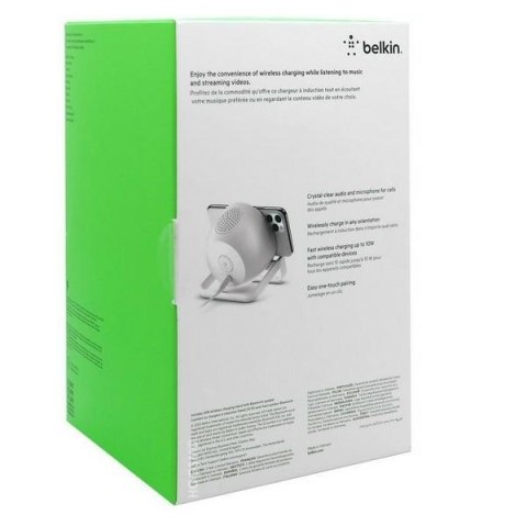 Belkin Ładowarka indukcyjna+głośnik 10W biały/white AUF001VFWH