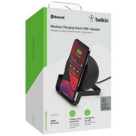 Belkin Ładowarka indukcyjna+głośnik 10W czarny/black AUF001VFBK
