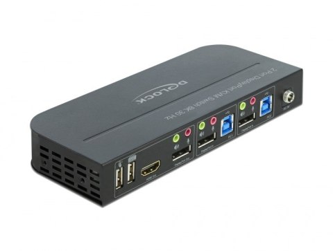 KVM Switch DisplayPort 1.4 8K z USB 3.0 i Audio - KVM / audio / USB switch - 2 porty