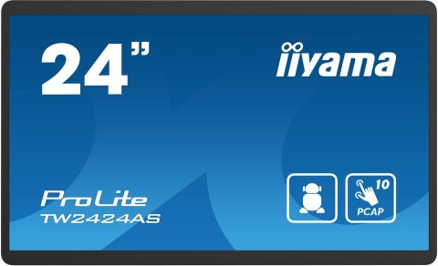 IIYAMA TW2424AS-B1 24inch Panel-PC with Android 12 CPU RK3399 4GB Storage 32GB In-Cell PCAP