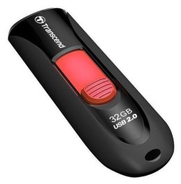 Pendrive TRANSCEND JetFlash 590 32GB Czarny (32 GB /USB 2.0 /Czarno-czerwony )