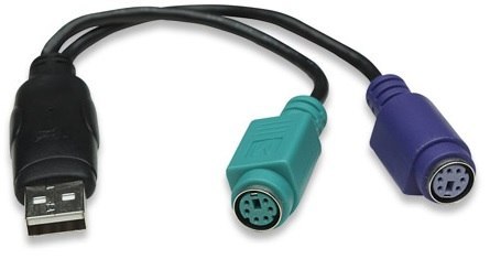 Adapter MANHATTAN USB Typ A - 2x PS/2 179027 USB - PS/2