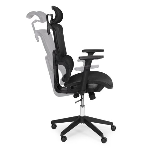 Fotel biurowy obrotowy ergonomiczny regulacja wysokości czarny ModernHome