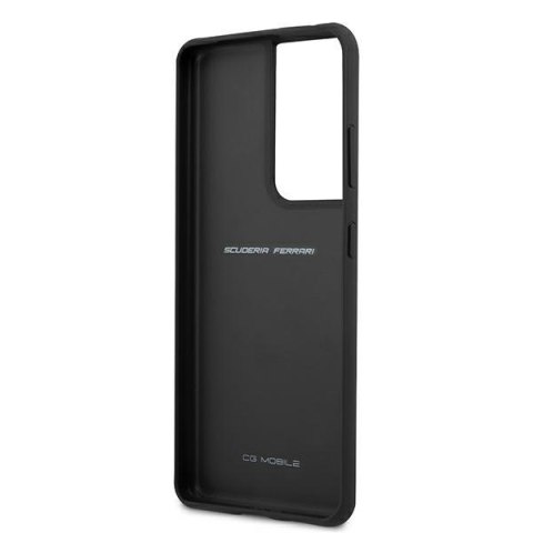 Ferrari FEOSIHCS21LBK S21 Ultra G998 czarny/black hardcase Off Track Leather Nylon Stripe