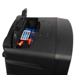 V-TONE BQ12 GO MP3 - Kolumna aktywna akumulatorowa czarna, Bluetooth, TWS, USB, SD, DSP, AUX, pilot na podczerwień, 2x mikrofon 