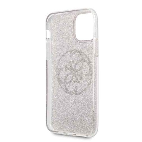 Guess GUHCN58PCUGLPI iPhone 11 Pro różowy/pink hard case 4G Circle Glitter