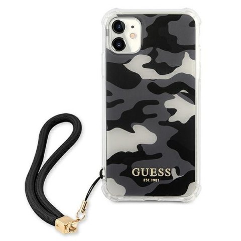 Guess GUHCN61KSARBK iPhone 11 6,1" / Xr czarny/black hardcase Camo Collection