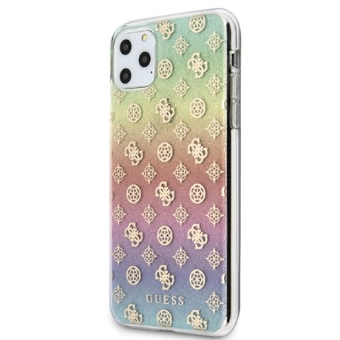 Guess GUHCN65PEOML iPhone 11 Pro Max multicolor hard case Iridescent 4G Peony