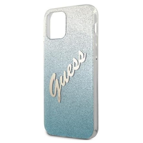 Guess GUHCP12SPCUGLSBL iPhone 12 mini 5,4" niebieski/blue hardcase Glitter Gradient Script