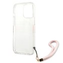 Guess GUHCP13LKMABPI iPhone 13 Pro / 13 6,1" różowy/pink hardcase Marble Strap Collection