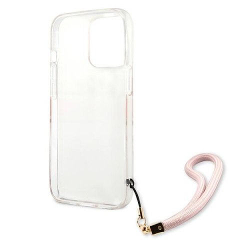 Guess GUHCP13LKMABPI iPhone 13 Pro / 13 6,1" różowy/pink hardcase Marble Strap Collection