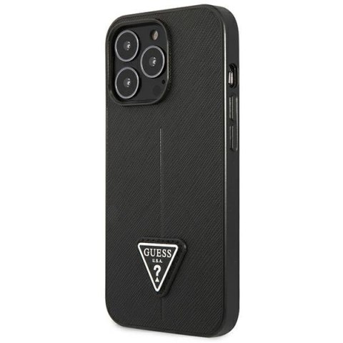 Guess GUHCP13LPSATLK iPhone 13 Pro / 13 6,1" czarny/black hardcase SaffianoTriangle Logo