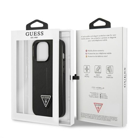 Guess GUHCP13LPSATLK iPhone 13 Pro / 13 6,1" czarny/black hardcase SaffianoTriangle Logo