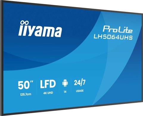 Monitor iiyama LH5064UHS-B1AG 50 IN LCD UHD - Płaski ekran - 127 cm