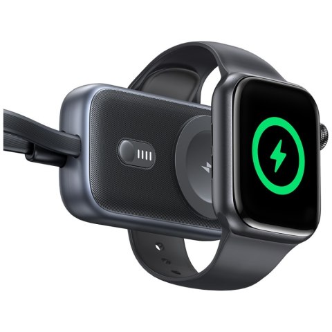 Ładowarka indukcyjna 2w1 Usams CD245 do Apple Watch z powerbankiem 1200mAh + kabel USB-C tarnish