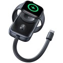 Ładowarka indukcyjna 2w1 Usams CD245 do Apple Watch z powerbankiem 1200mAh + kabel USB-C tarnish