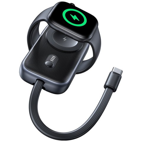 Ładowarka indukcyjna 2w1 Usams CD245 do Apple Watch z powerbankiem 1200mAh + kabel USB-C tarnish