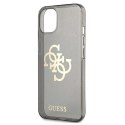 Guess GUHCP13SPCUGL4GBK iPhone 13 mini 5,4" czarny/black hard case Glitter 4G Big Logo