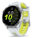 Zegarek sportowy Garmin Forerunner 970 47mm, whitestone/amp yellow
