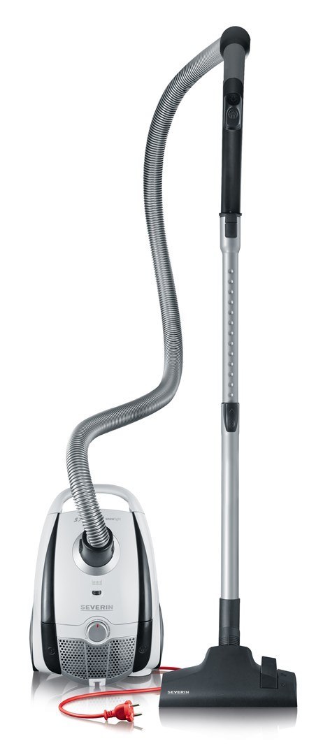 SEVERIN ODKURZACZ WORKOWY BIAŁY, POJ. WORKA 2L, POZIOM HAŁASU 72 DB, FILTR HELA 13, DŁ. PRZEWODU 5 M, MOC 750W BC7035
