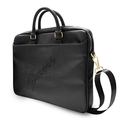 Guess Torba GUCB15PUSASBK 16" czarny/black Saffiano Script