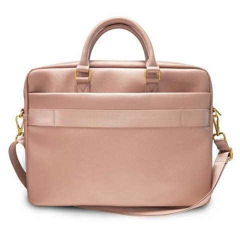 Guess Torba GUCB15PUSASPI 16" różowy/pink Saffiano Script