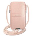 Guess Torebka GUPHMPSASBPI 6,1" różowy/pink Saffiano Strap